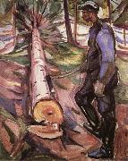 Edvard Munch Timberjack painting